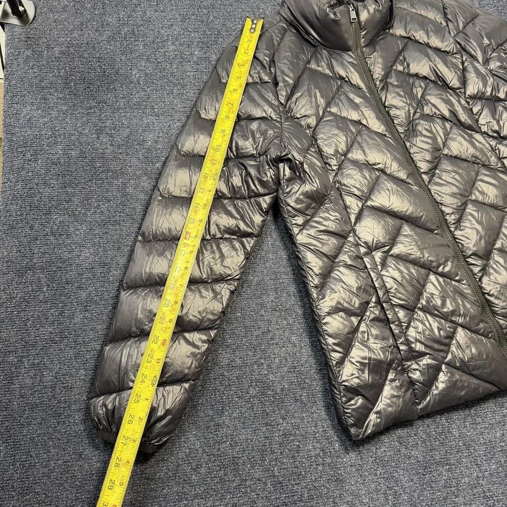 London Fog Jacket Womens Medium Black Lightweight Packable Down Puffer Quilted